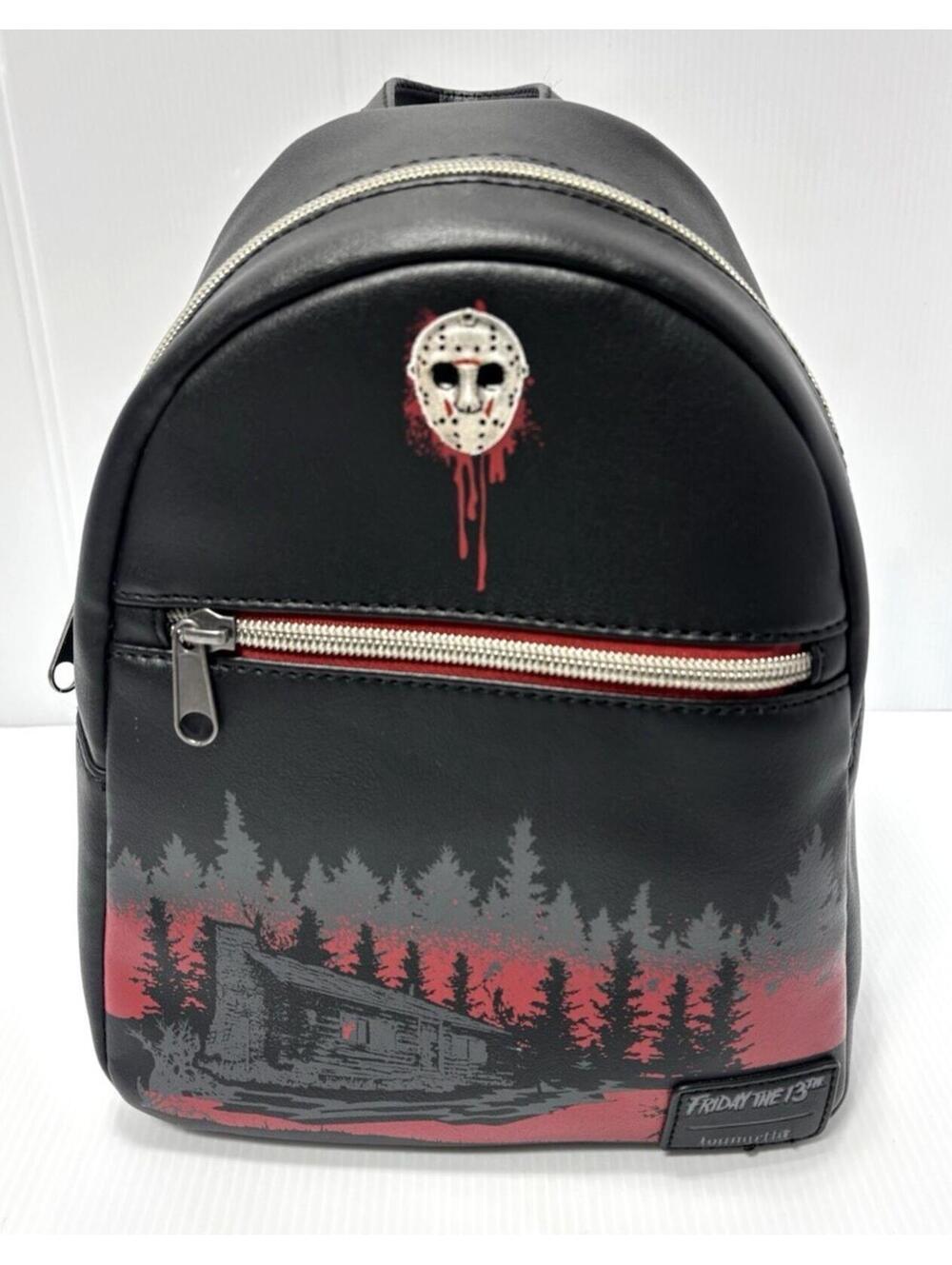 Loungefly Friday the 13th Jason Mini Backpack Camp Crystal Lake Mask NWOT